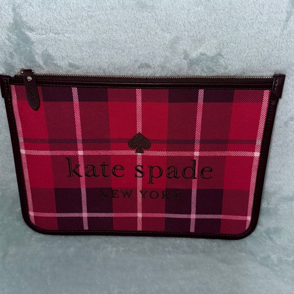 kate spade Pink Plaid Clutch